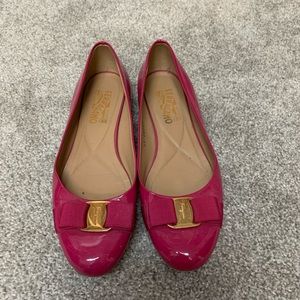 Salvatore Ferragamo Varina Patent Leather Flats